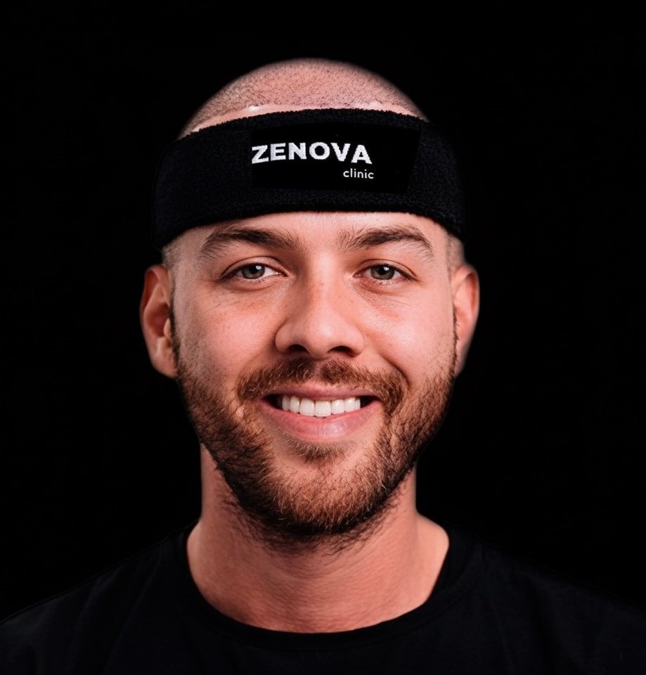 Paciente con vendaje postoperatorio